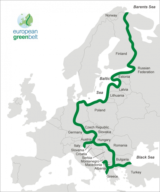 Map of the European Green Belt