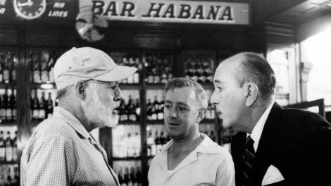 Sloppy Joe’s bar in Havana was used as the setting for Our Man in Havana (1959), here a photo of Ernest Hemingway with actor Sir Alec Guinness, who starred in the film. Sloppy Joe’s was the inventor of the Sloppy Joe sandwich. (Courtesy AP Photo file)